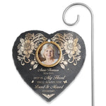 Custom Photo Always In My Heart - Memorial Personalized Memorial Garden Slate & Hook - Sympathy Gift For Family