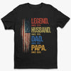 From Legend To Papa - Family Personalized Custom Unisex T-shirt, Premium T-shirt, Hoodie - Father's Day, Gift For Dad, Grandpa