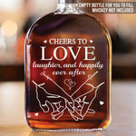 One Date, Countless Memories - Couple Personalized Custom Whiskey Bottle - Gift For Husband Wife, Anniversary