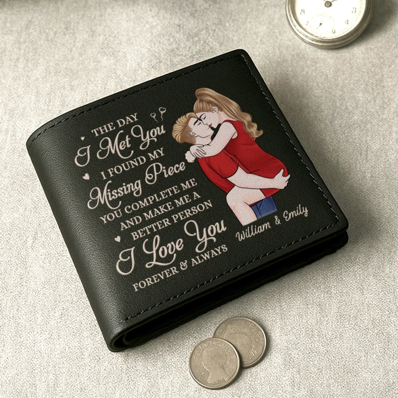 Better With You - Couple Personalized Custom Double-Sided Printed Leather Wallet - Gift For Husband Wife, Anniversary