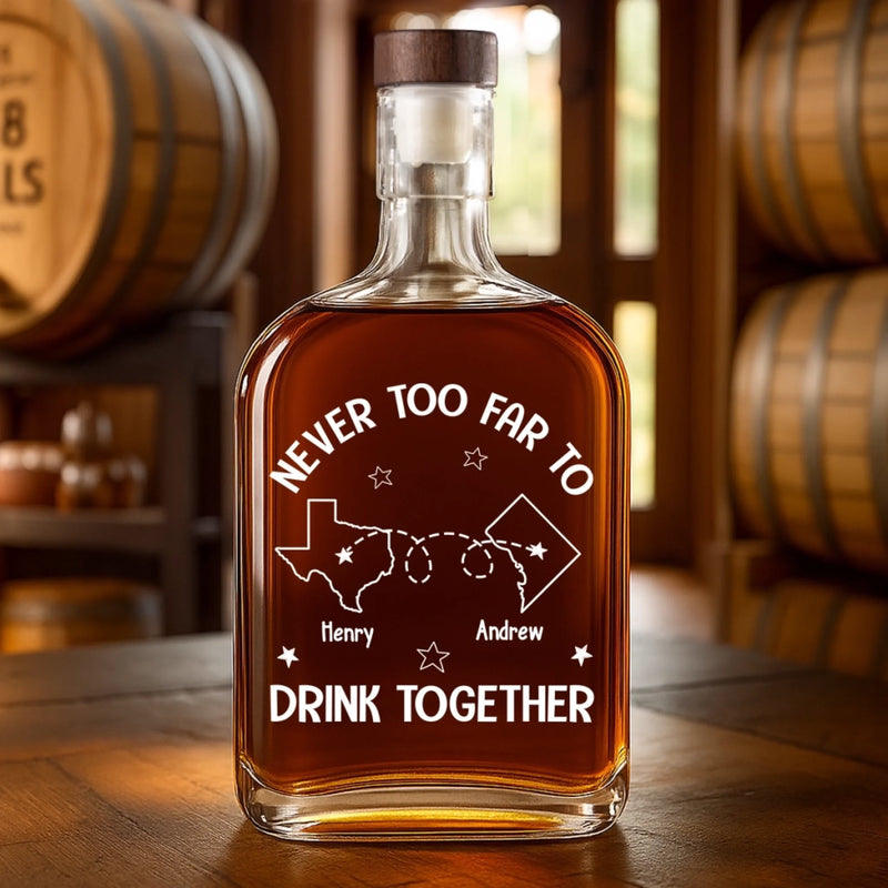 Our Calls Are Always Happy Hour - Bestie Personalized Custom Whiskey Bottle - Gift For Best Friends, BFF, Sisters