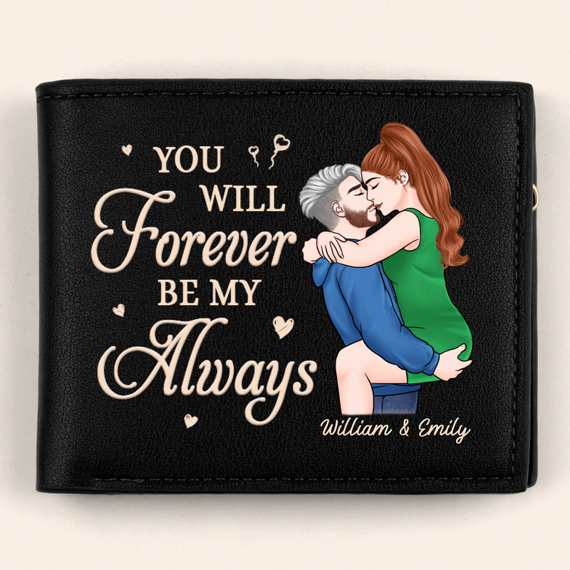 Better With You - Couple Personalized Custom Double-Sided Printed Leather Wallet - Gift For Husband Wife, Anniversary