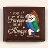 Better With You - Couple Personalized Custom Double-Sided Printed Leather Wallet - Gift For Husband Wife, Anniversary