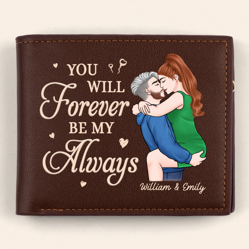 Better With You - Couple Personalized Custom Double-Sided Printed Leather Wallet - Gift For Husband Wife, Anniversary