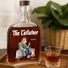 The Catfather - Cat Personalized Custom Whiskey Bottle - Father's Day, Gift For Dad, Pet Owners, Pet Lovers