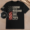 Life Of A True Man - Family Personalized Custom Unisex T-Shirt With Design On Sleeve - 4th Of July, Gift For Dad, Grandpa