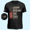 Life Of A True Man - Family Personalized Custom Unisex T-Shirt With Design On Sleeve - 4th Of July, Gift For Dad, Grandpa