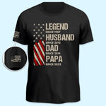 Life Of A True Man - Family Personalized Custom Unisex T-Shirt With Design On Sleeve - 4th Of July, Gift For Dad, Grandpa