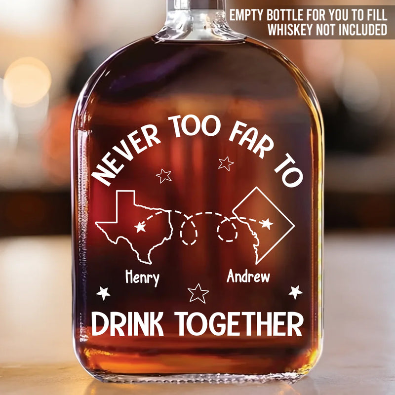 Our Calls Are Always Happy Hour - Bestie Personalized Custom Whiskey Bottle - Gift For Best Friends, BFF, Sisters
