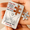 Growing Stronger, Loving Deeper - Couple Personalized Custom Metal Wallet Card With Charm - Gift For Husband Wife, Anniversary