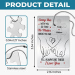 Custom Name Couple Love Gifts - Personalized Metal Wallet Card with Charm