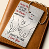 Growing Stronger, Loving Deeper - Couple Personalized Custom Metal Wallet Card With Charm - Gift For Husband Wife, Anniversary