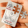 Growing Stronger, Loving Deeper - Couple Personalized Custom Metal Wallet Card With Charm - Gift For Husband Wife, Anniversary