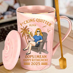 Retired And Now A Professional Napper - Coworker Personalized Custom 14oz Marble Mug - Appreciation, Retirement Gift For Coworkers, Work Friends, Colleagues
