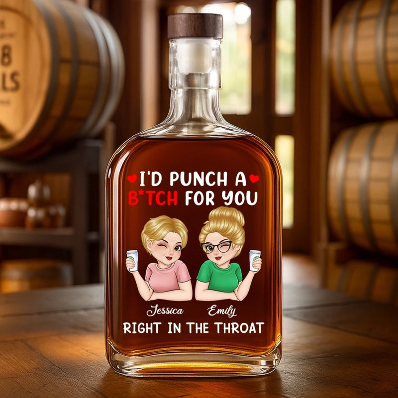 Partners In Crime - Bestie Personalized Custom Whiskey Bottle - Gift For Best Friends, BFF, Sisters
