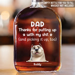 Only The Best Dads Handle The Worst Jobs - Dog Personalized Custom Whiskey Bottle - Gift For Pet Owners, Pet Lovers