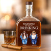 The Girls Are Drinking Again - Bestie Personalized Custom Whiskey Bottle - Gift For Best Friends, BFF, Sisters