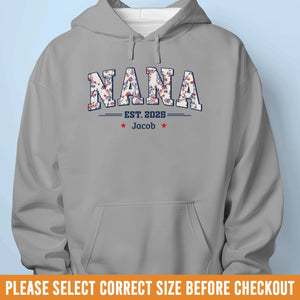 Best Nana Ever - Family Personalized Custom Unisex T-shirt, Premium T-shirt, Hoodie - 4th Of July, Gift For Mom, Grandma