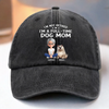 Custom Vintage Washed Denim Baseball Cap - Personalized Birthday Gifts For Dog Lovers, Dog Dad And Mom - Paws And Relax