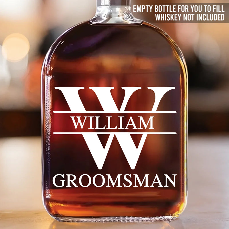 Cheers To The Best Man Crew - Couple Personalized Custom Whiskey Bottle - Gift For Husband Wife, Anniversary