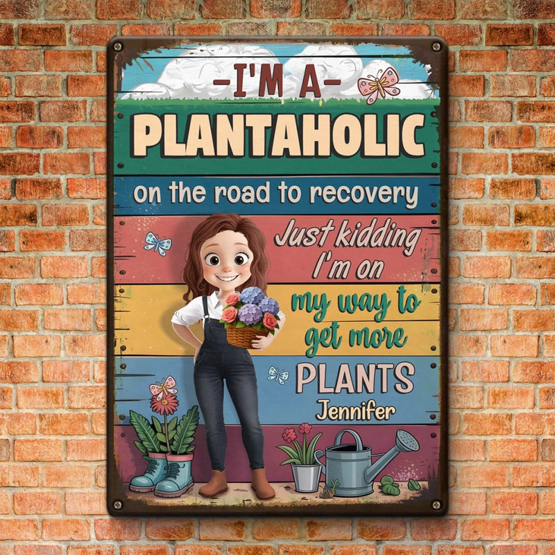 Planting Is Healing - Family Personalized Custom Home Decor Metal Sign - Gift For Yourself, Best Friends, Siblings, Family Members, Gardening Lovers