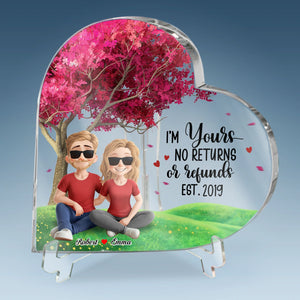 Built On Love - Couple Personalized Custom Heart Shaped Acrylic Plaque - Gift For Husband Wife, Anniversary