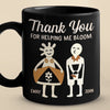 Merci de m'avoir aidé à fleurir - Tasse noire personnalisée pour couple - Cadeau pour mari et femme, anniversaire