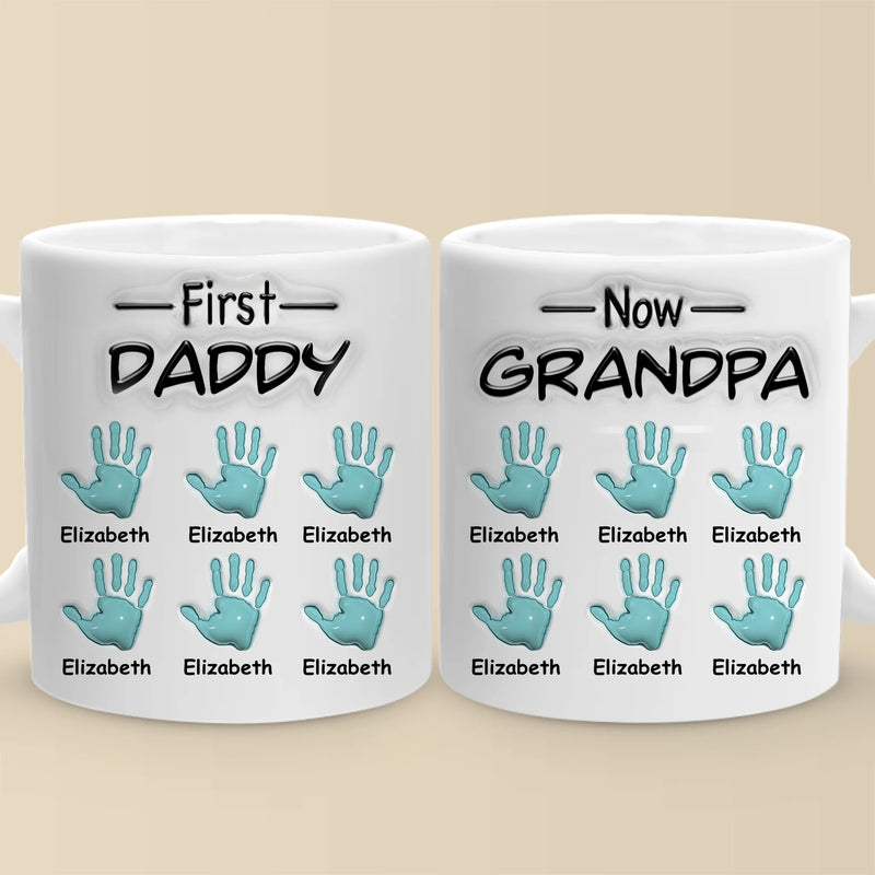 From Dad To Grandpa - Family Personalized Custom 3D Inflated Effect Printed Mug - Father's Day, Gift For Dad, Grandpa