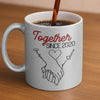 My Heart Clicks With Yours - Couple Personalized Custom Metallic Mug - Gift For Husband Wife, Anniversary