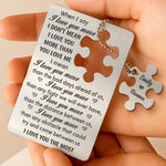 Love That Fits Perfectly - Couple Personalized Custom Metal Wallet Card With Charm - Gift For Husband Wife, Anniversary
