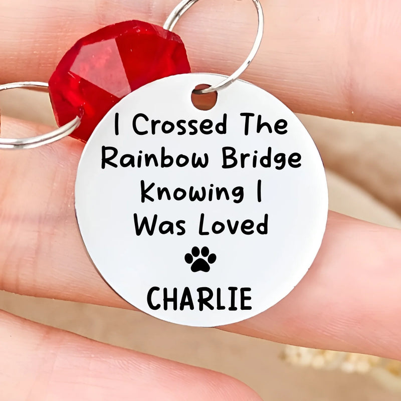 Forever In My Heart - Memorial Personalized Custom Rainbow Bridge Suncatcher - Sympathy Gift For Pet Owners, Pet Lovers