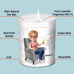 Custom Smokeless Scented Candle - Personalized Retirement Gifts For Women, Men - Off The Clock Life
