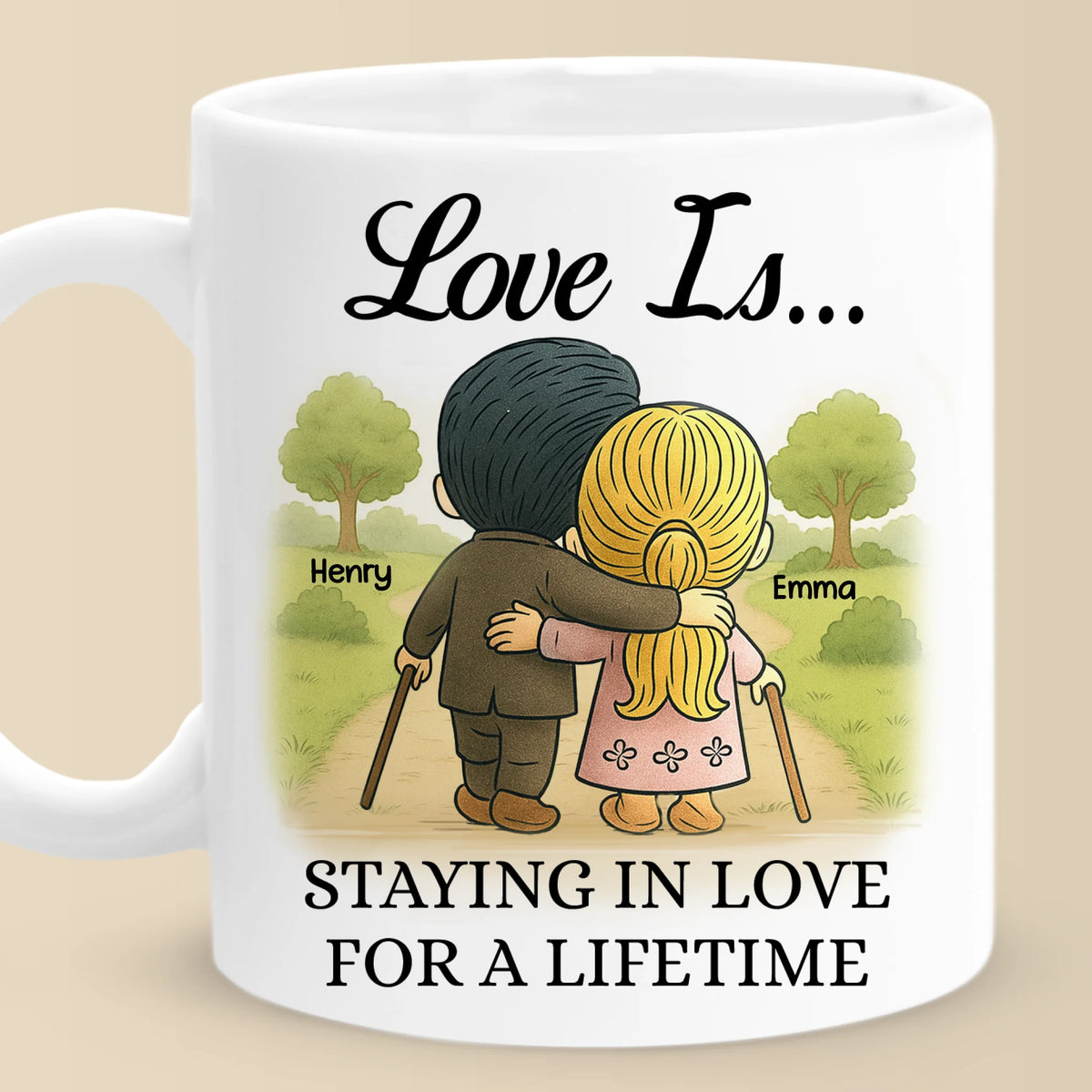 Mug - Cadeaux d'anniversaire de mariage personnalisés pour mari et femme, lui et elle - Vieillir ensemble, cadeaux d'anniversaire de couple pour lui et elle