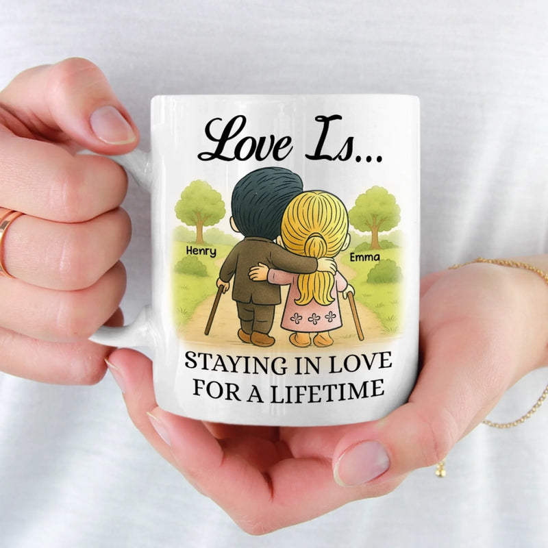 Mug - Personalized Anniversary Wedding Gifts For Husband And Wife, Him And Her - Growing Old Together, Couple Birthday Gifts for Him And Her