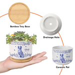 Home Decor Ceramic Plant Pot - Personalized Pet Memorial Gifts For Dog Lovers - You Left Paw Prints On Our Hearts, Dog Memorial Gifts For Loss Of Dog, Pet Sympathy Gifts For Dogs