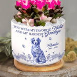 Home Decor Ceramic Plant Pot - Personalized Pet Memorial Gifts For Dog Lovers - You Left Paw Prints On Our Hearts, Dog Memorial Gifts For Loss Of Dog, Pet Sympathy Gifts For Dogs