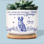 Home Decor Ceramic Plant Pot - Personalized Pet Memorial Gifts For Dog Lovers - You Left Paw Prints On Our Hearts, Dog Memorial Gifts For Loss Of Dog, Pet Sympathy Gifts For Dogs