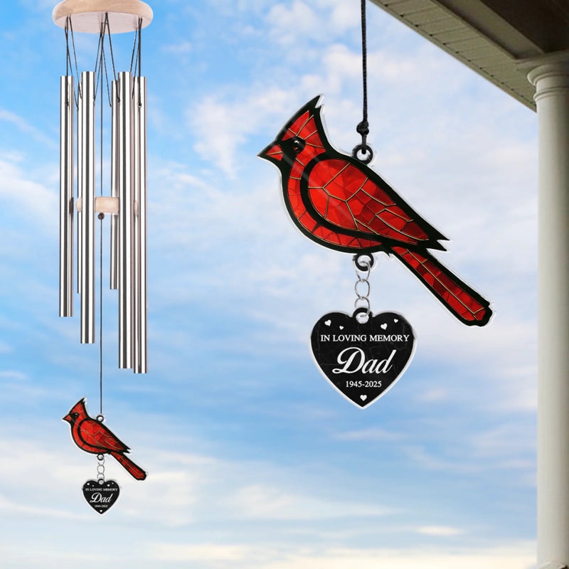 Wind Chime With Acrylic Charms - Personalized Memorial Sympathy Gifts For Loss Of Mom, Dad - In Loving Memory, Sympathy Gifts for Loss Of Loved One