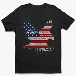 Unisex T-shirt, Premium T-shirt, Hoodie - Personalized 4th Of July Gifts For Dad, Grandpa - Let Freedom Fly High