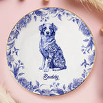 Custom Full-Print Round Jewelry Dish - Personalized  Father's Day Birthday Gifts For Dog Cat Lovers, Dog Dad And Mom, Cat Owners - Floral Soul, Furry Heart