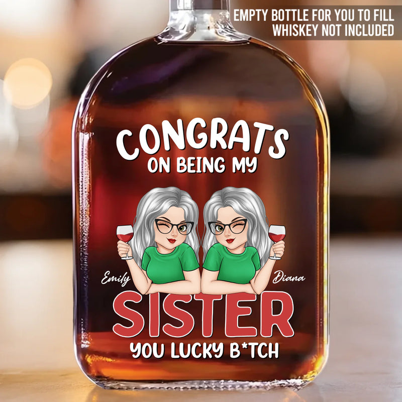 Custom Whiskey Bottle - Personalized Best Friend Birthday Gifts For Women - World’s Okayest Best Friend