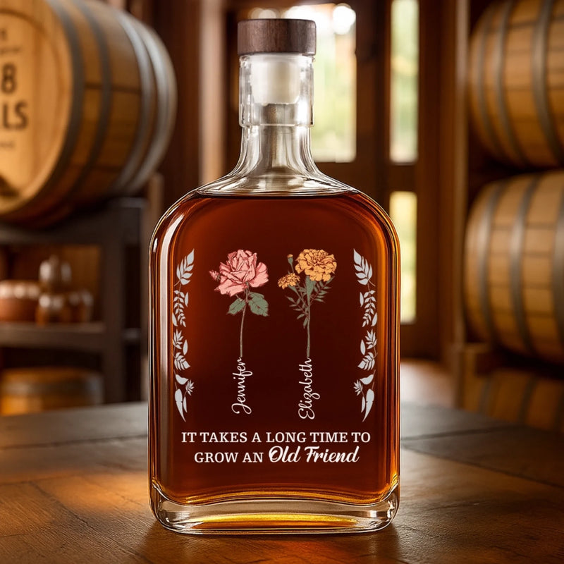 Custom Whiskey Bottle - Personalized Best Friend Birthday Gifts For Women - Life Is Better With Old Friends