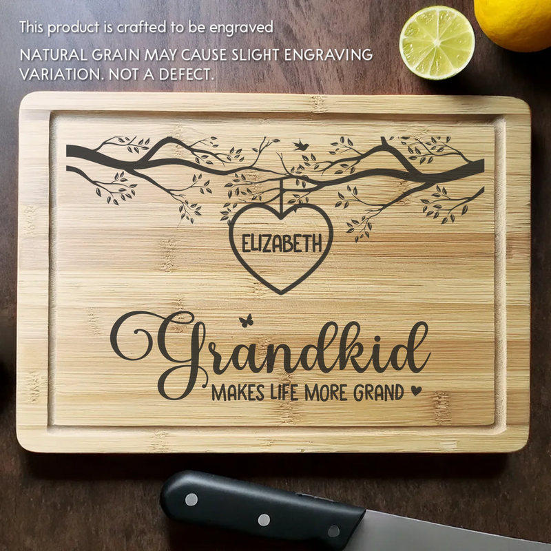 The Greatest Blessing Your Heart Will Ever Know - Family Personalized Custom Engraved Wooden Cutting Board - Mother's Day, Gift For Mom, Grandma