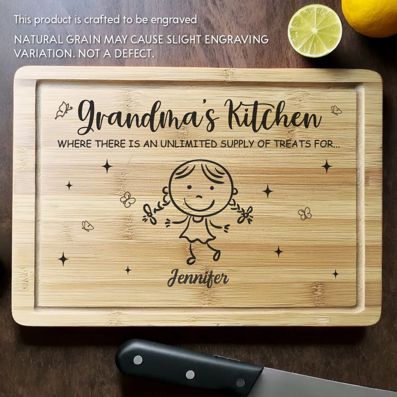 Happiness Is Homemade - Family Personalized Custom Engraved Wooden Cutting Board - Mother's Day, Gift For Mom, Grandma