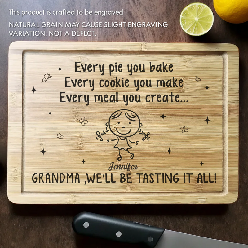 Welcome To The Land Of Endless Snacks - Family Personalized Custom Engraved Wooden Cutting Board - Mother's Day, Gift For Mom, Grandma