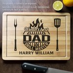 Grill Marks Made With Love - Family Personalized Custom Engraved Wooden Cutting Board - Father's Day, Gift For Dad, Grandpa, Grill Masters