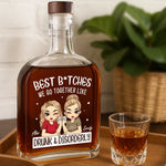 Custom Whiskey Bottle - Personalized Best Friend Birthday Gifts For Women - Partners In Wine