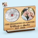 Custom Photo 2-Layered Wooden Plaque - Personalized Anniversary Wedding Gifts For Husband, Wife, Couple - Where It All Began