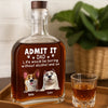 Custom Whiskey Bottle - Personalized Birthday Gifts For Dog Lovers, Dog Dad And Mom - More Wag, Less Drag, More Dad