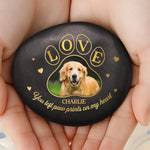 Custom Photo Printed Rock - Personalized Pet Memorial Gifts For Dog Lovers - Forever In Our Hearts